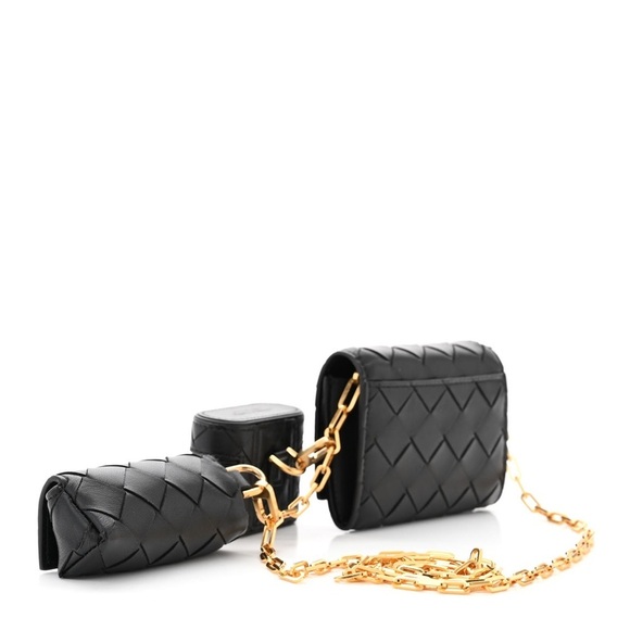 Authentic Bottega Veneta Nappa Intrecciato Card Case Wallet On Chain RETAIL$2500 - Picture 2 of 10